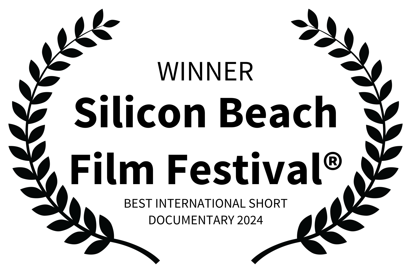 Award laurel — WINNER   Silicon Beach Film Festival   BEST INTERNATIONAL SHORT DOCUMENTARY 2024 — At Sea short film directed by Martin Marko